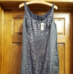 NWT Ann Taylor charcoal cocktail dress
